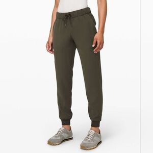 Dark Olive Green Lululemon On The Fly Joggers